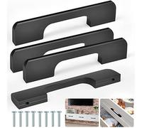 SPEACOUR 4 PCS Tiradores de Aleación de Aluminio para Cajones Tiradores Negros para Muebles de Cocina Tiradores para Puertas de Armarios, Tiradores para Armarios, Cocinas, Baños (120 mm)