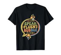 Speak Fluent Bubble Groovy Vintage Comunicación SLP Terapia Camiseta