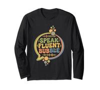 Speak Fluent Bubble Groovy Vintage Comunicación SLP Terapia Manga Larga