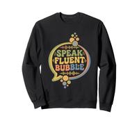 Speak Fluent Bubble Groovy Vintage Comunicación SLP Terapia Sudadera