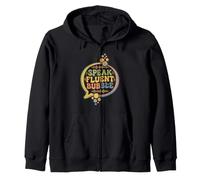 Speak Fluent Bubble Groovy Vintage Comunicación SLP Terapia Sudadera con Capucha