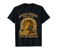 Speak Friend Enter, Divertido diseño de Pantera Negra mágica de librería Camiseta
