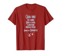 Speak More Spanish Quijote Dios Quote Camiseta, Hombre, Arándano, S