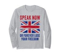 Speak Now or Forever Lose Your Freedom - Free Speech UK Manga Larga