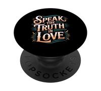 Speak The Truth In Love Amable honestidad fe - PopSockets PopGrip Adhesivo