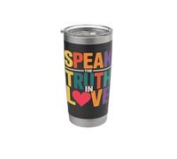 Speak The Truth In Love Amable honestidad fe - Vaso térmico de acero inoxidable de doble pared