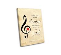 Speak To One Another In Psalms Hymns And Spiritual Songs Wall Art Ephesians 5 19 Bible Verse Worship Scripture Print Christian Home Decor(Framed,08x12inch(20x30cm))
