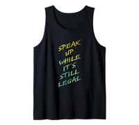 Speak Up While It's Still Legal - Free Speech Grunge Graphic Camiseta sin Mangas