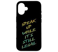 Speak Up While It's Still Legal - Free Speech Grunge Graphic Carcasa para iPhone 16