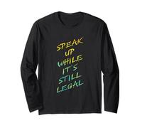 Speak Up While It's Still Legal - Free Speech Grunge Graphic Manga Larga