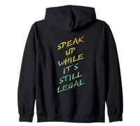 Speak Up While It's Still Legal - Free Speech Grunge Graphic Sudadera con Capucha