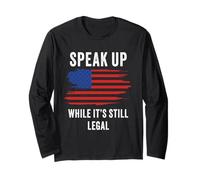 Speak Up - While It's Still Legal: Free Speech USA Manga Larga