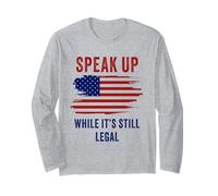 Speak Up - While It's Still Legal: Free Speech USA Manga Larga