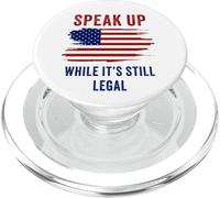 Speak Up - While It's Still Legal: Free Speech USA PopSockets PopGrip para MagSafe