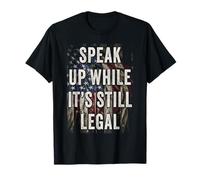 Speak Up - While It's Still Legal: Free Speech USA Vintage Camiseta