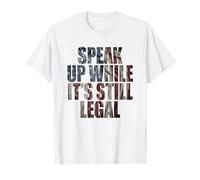 Speak Up - While It's Still Legal: Free Speech USA Vintage Camiseta