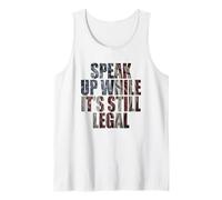 Speak Up - While It's Still Legal: Free Speech USA Vintage Camiseta sin Mangas
