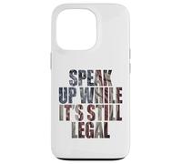 Speak Up - While It's Still Legal: Free Speech USA Vintage Carcasa para iPhone 13 Pro