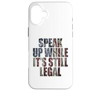 Speak Up - While It's Still Legal: Free Speech USA Vintage Carcasa para iPhone 16 Plus