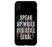 Speak Up - While It's Still Legal: Free Speech USA Vintage Carcasa para iPhone XS MAX