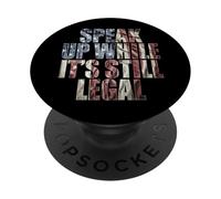 Speak Up - While It's Still Legal: Free Speech USA Vintage PopSockets PopGrip Adhesivo
