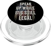 Speak Up - While It's Still Legal: Free Speech USA Vintage PopSockets PopGrip para MagSafe
