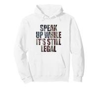 Speak Up - While It's Still Legal: Free Speech USA Vintage Sudadera con Capucha