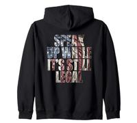 Speak Up - While It's Still Legal: Free Speech USA Vintage Sudadera con Capucha