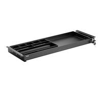 Speaka Professional SP-10938492 - Cajón para debajo de la mesa (740 x 449 mm, con cerradura), color negro