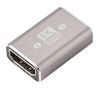 Speaka Professional SP-11301992 - Adaptador HDMI (1 Conector HDMI Hembra, 1 Conector HDMI), Color Gris UHD 8K a 60 Hz, UHD 4K a 120 Hz, Aluminio