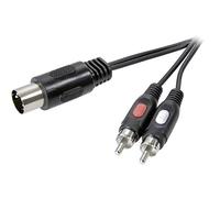 Speaka Professional SP-7870640 - Cable de conexión de audio (1 conector de diodos de 5 pines (DIN) y 2 conectores RCA