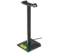 Speaka Professional SP-HPS-310 - Soporte para Auriculares (Auriculares), Color Negro