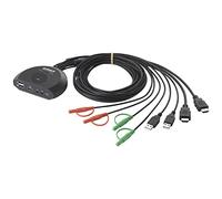 Speaka Professional SP-KVM-210 2 Puertos Conmutador KVM HDMI Teclado 4096 x 2160 Pixeles