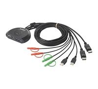 Speaka Professional SP-KVM-220 conmutador KVM de 2 Puertos Puerto de Pantalla 4096 x 2160 Pixeles
