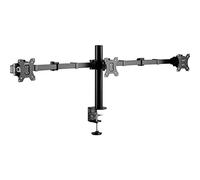 SpeaKa Professional SP-MM-230 3 compartimentos Soporte para monitor 43,2 cm (17) - 68,6 cm (27) negro ajustable en altura,