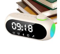 Speaker Alarm Clock - Alarm Clocks Speaker | Smart Wireless Digital Alarms Audios | Home Audio Clock For Home Bedroom | Digital Smart Audio Alarms For Office Living Room Dormitory Hotel Study