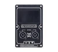 Speaker Box, Audio Socket, Amplifier Wiring, Aluminum Alloy Build, 3.54x5.71 Inches, Double 4-Core Input Panel for Stage, Studio, Recording Room, Sound System, Live Setup, Audio