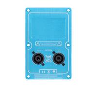 Speaker Box, Audio Socket, Amplifier Wiring, Aluminum Alloy Build, 3.54x5.71 Inches, Double 4-Core Input Panel for Stage, Studio, Recording Room, Sound System, Live Setup, Audio