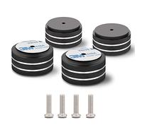 Speaker Shock Absorber Feet YuanYong 40 x 20 mm - Pies aislantes para altavoces con adhesivos 3M, anillos de goma antideslizantes para audio, altavoces, subwoofer, cine en casa, 4 unidades (negro)