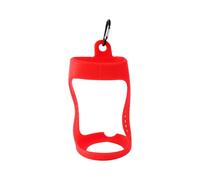 Speaker Travel Pouch Silicone Cover Square Shape Acoustic Vents Red Portable Carrying Case 1Pcs