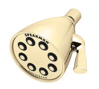 Speakman S-2251-PB Signature Icon Anystream - Cabezal de ducha de latón macizo ajustable de alta presión, latón pulido