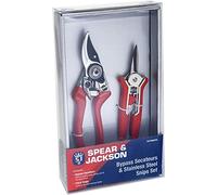 Spear & Jackson CUTTINGSET6 Juego de podadoras de bypass y tijeras de flor (doble juego)