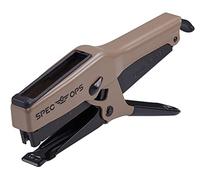 Spec Ops Tools: Grapadora de alicates de embalaje de alta calidad, corona de 7/16, grapas de longitud de pierna de 1/4 a 3/8 pulgadas, 3% donado a veteranos, negro/bronceado