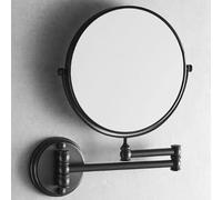 Specchio da Trucco Ingranditore Girevole A 2 Lati da 8" Montato A Parete Pieghevole HD per Bagno Grigio Canna Di Fucile 5X