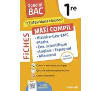 Spécial BAC 2026 - Maxi Compil de Fiches tronc commun 1re: Tout le programme en 230 fiches : cours ultra-visuels, mémos, schémas-bilans, exercices et QCM