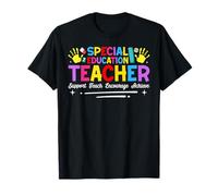 Special Education Teacher Support Teach Encourage Achieve Camiseta