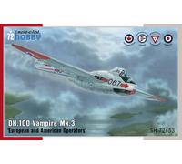 Special Hobby 100-SH72453 - 1:72 DH.100 Vampiro Mk.3 Europeas & American Operato