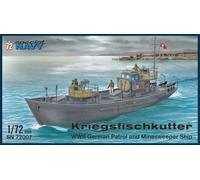 Maqueta De Barco Kriegsfischkutter Wwii Patrullero Y Barco De Limpieza De Minas