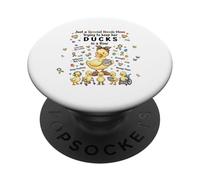 Special Needs Mom Autism Caregivers Cute Mama Duck PopSockets PopGrip Adhesivo