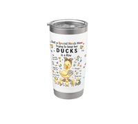 Special Needs Mom Autism Caregivers Cute Mama Duck Vaso térmico de acero inoxidable de doble pared